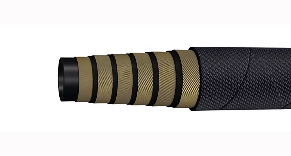 SAE J517 R15 rubber hydraulic hose suitable for mineral oils, vegetable oils and synthetic ester based oils, glycols and polyglycols, mineral oils in aqueous emulsion, water.