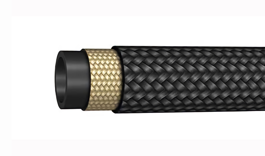 SAE J517 R5 hydraulic hose suitable for mineral oils, vegetable and rape seed oils, glycol and polyglycol based oils, synthetic ester based oils, oils in aqueous emulsion, water, diesel fuel