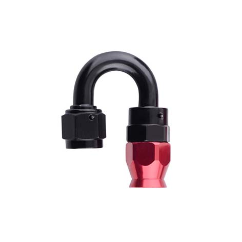 Black Red 180 AN fitting for PTFE oil cooler hose