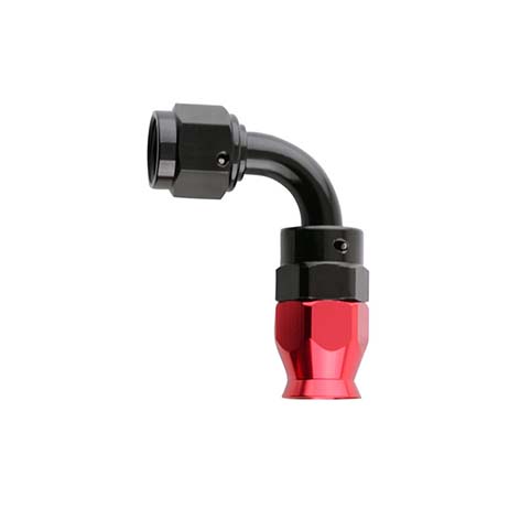 Black Red 90 degree AN fitting for PTFE oil cooler hose