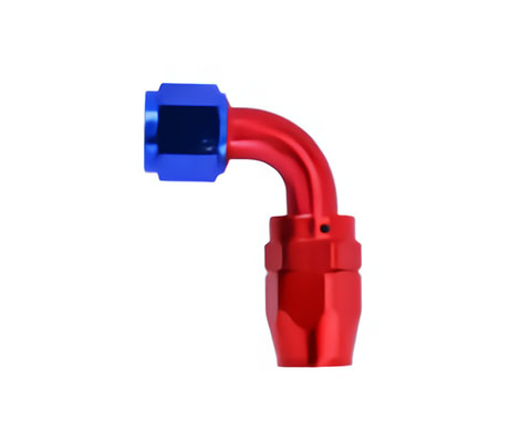 Rubber oil hose 90 degree AN fitting suitable for black nylon fibber braided rubber oil cooler hose and stainless steel wire braided rubber oil cooler hose in vehicles and motorcycles oil coolant system.