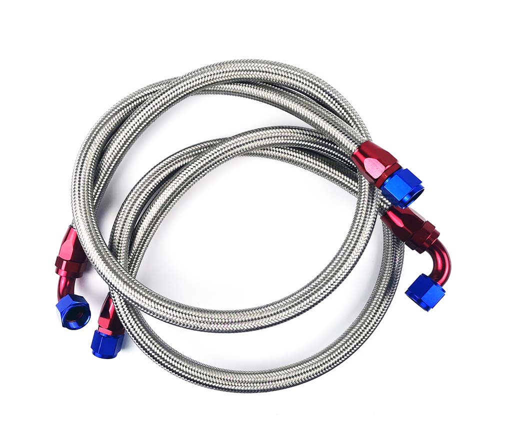Stainless steel wire braided rubber oil cooler hose for vehicles and motorcycles oil coolant system. rubber oil hose.
